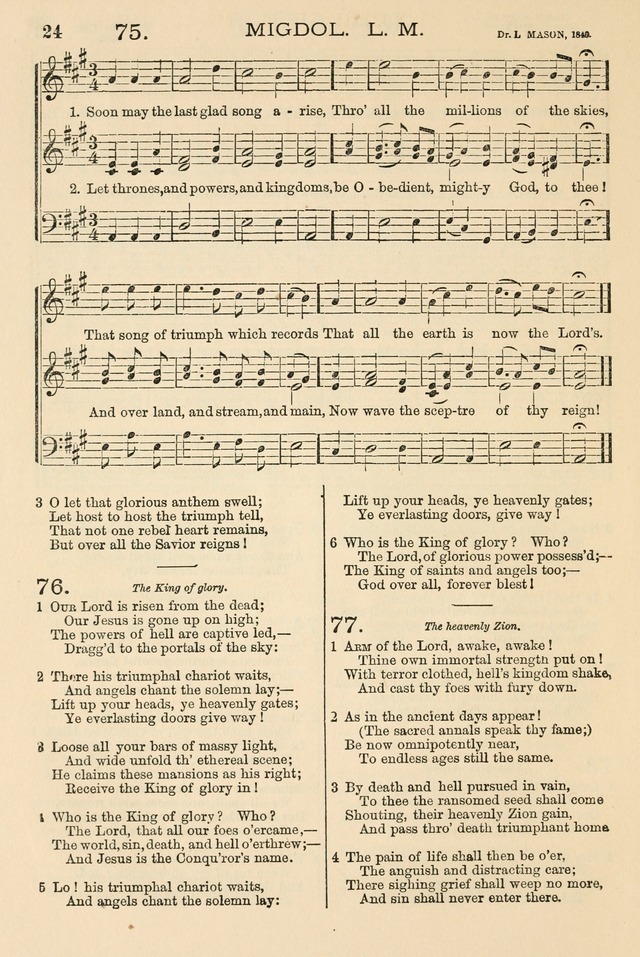 The Tribute of Praise: a collection of hymns and tunes for public and social worship, and for the use in the family circle and Sabbath school page 24