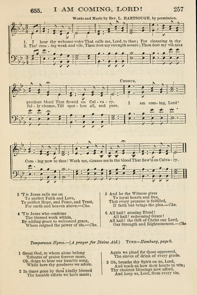 The Tribute of Praise: a collection of hymns and tunes for public and social worship, and for the use in the family circle and Sabbath school page 257