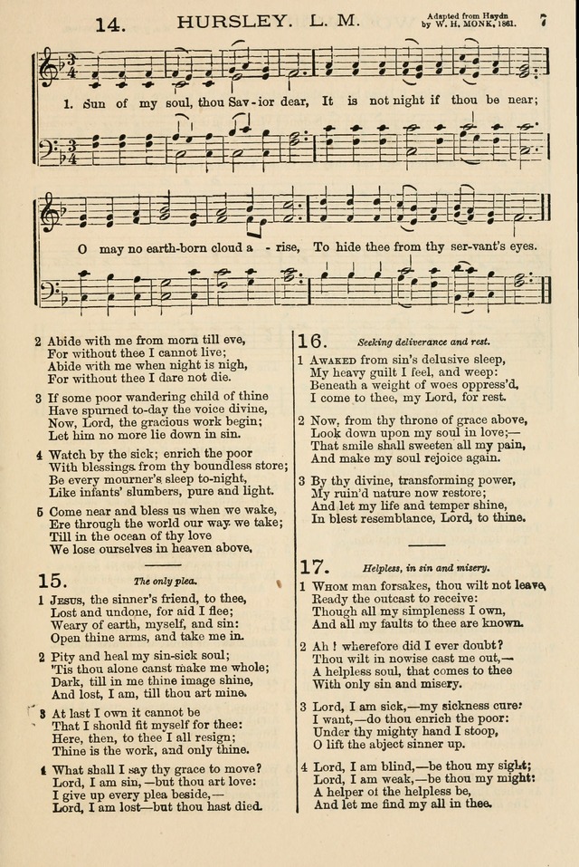 The Tribute of Praise: a collection of hymns and tunes for public and social worship, and for the use in the family circle and Sabbath school page 7