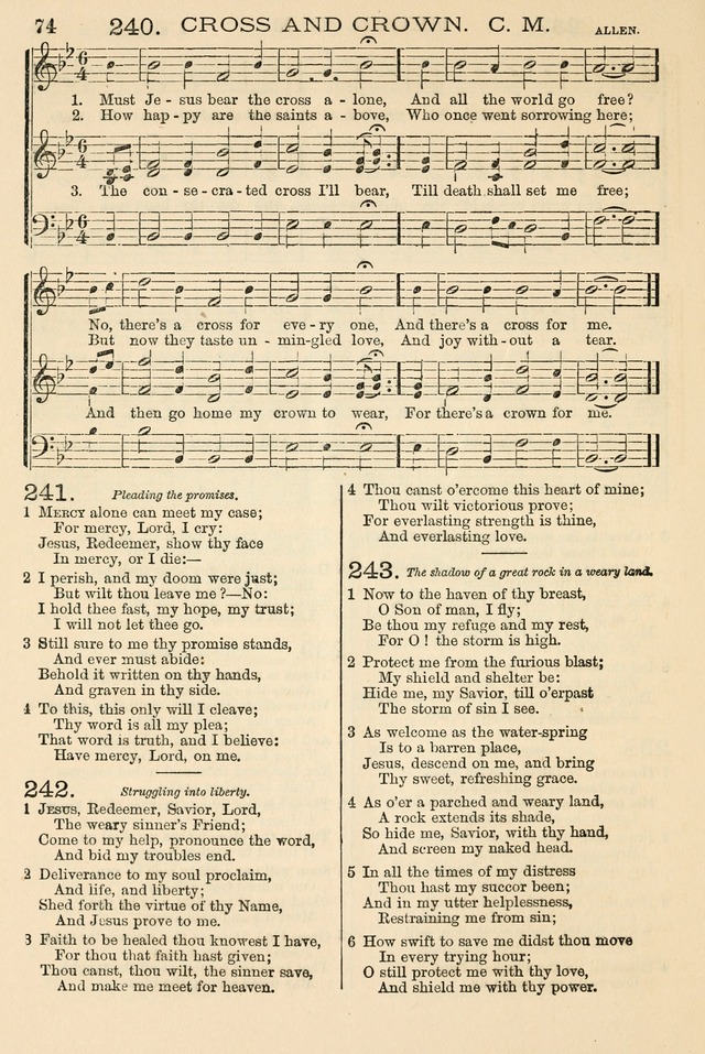 The Tribute of Praise: a collection of hymns and tunes for public and social worship, and for the use in the family circle and Sabbath school page 74