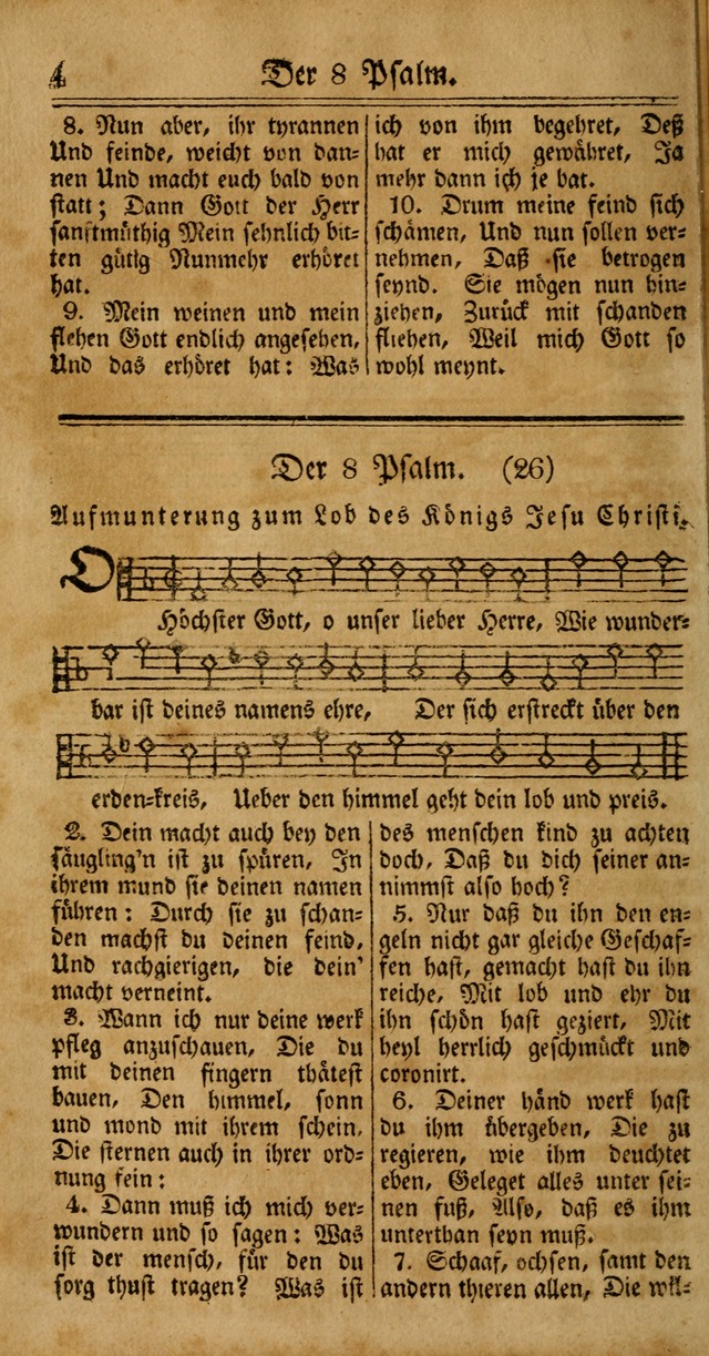 Unpartheyisches Gesang-Buch: enhaltend Geistrieche Lieder und Psalmen, zum allgemeinen Gebrauch des wahren Gottesdienstes (4th verb. Aufl., mit einem Anhang) page 4