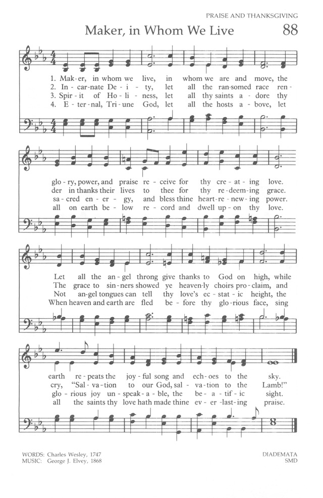 The United Methodist Hymnal page 87
