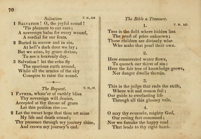 The Union Singing Book: arranged for and adapted to the Sunday school union hymn book page 68