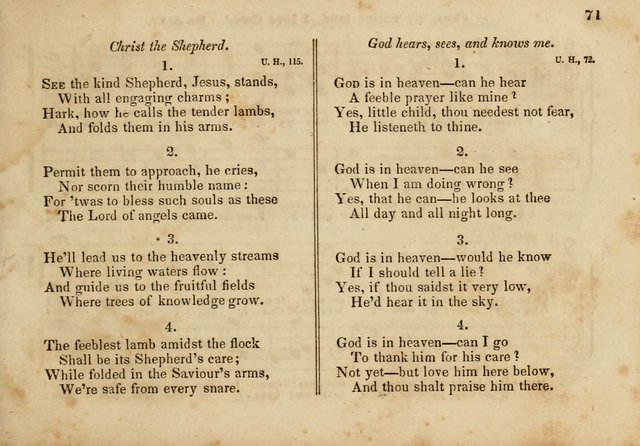 The Union Singing Book: arranged for and adapted to the Sunday school union hymn book page 69