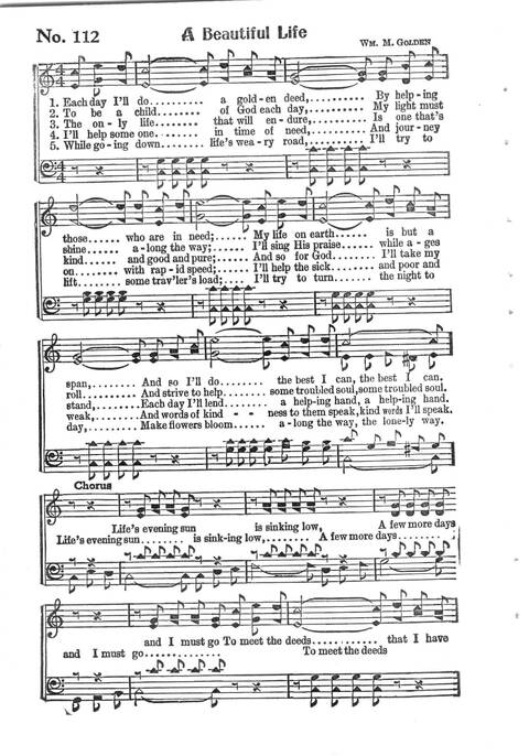 Universal Songs and Hymns, a complete hymnal page 113