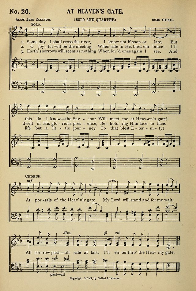 Uplifted Voices: a 20th century hymn book for sunday-schools and devotional meetings page 26