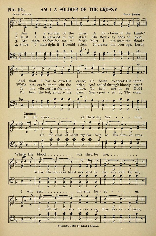 Uplifted Voices: a 20th century hymn book for sunday-schools and devotional meetings page 90