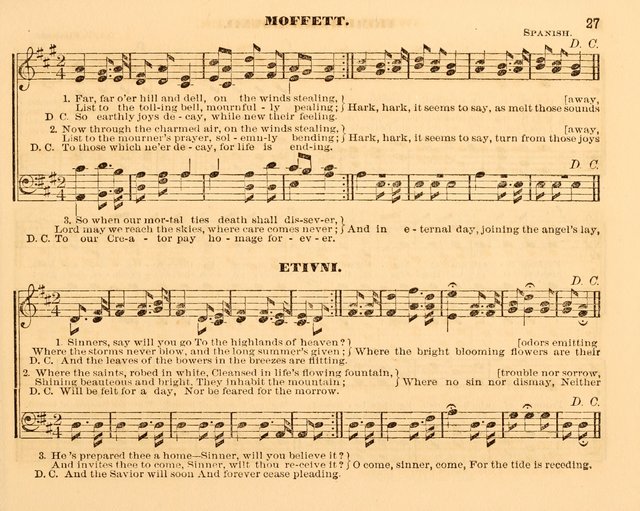 The Violet: a book of music and hymns, with lessons of instruction designed for Sunday Schools, social meetings, and home circles page 27