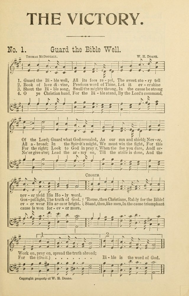 The Victory: a collection of popular Sunday school songs new and old page 1