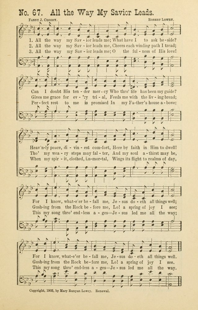 The Victory: a collection of popular Sunday school songs new and old page 67