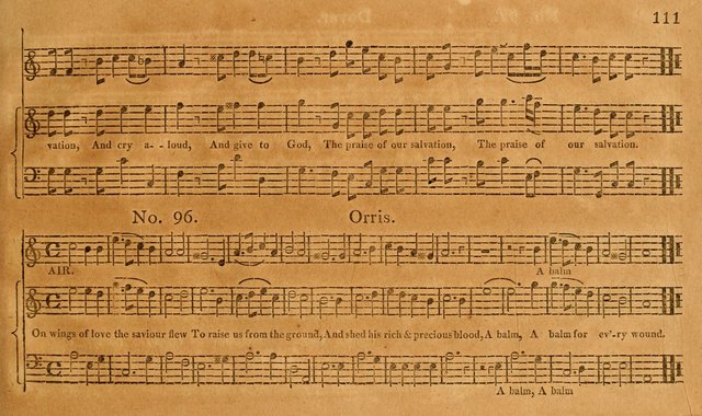 The Vocal Companion: containing a concise introduction to the practice of music, and a set of tunes of various metres, arranged progressively for the use of learners page 111