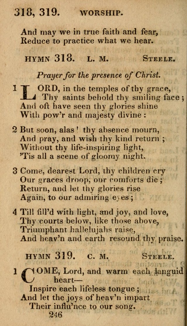 Village Hymns for Social Worship, Selected and Original: designed as a supplement to the Psalms and Hymns of Dr. Watts (6th ed.) page 250