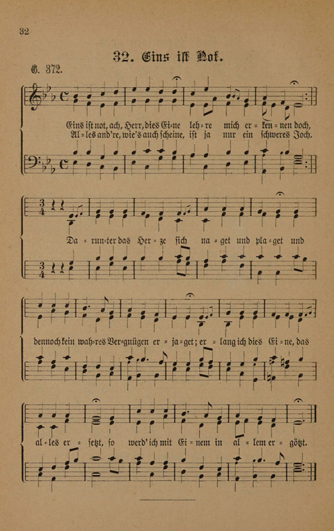 Vierstimmige Melodien: zu dem "Gesangbuch zum gottesdienstlichen und häuslichen Gebrauche in evangelischen Mennoniten-Gemeinden" (3. Auflage) page 32