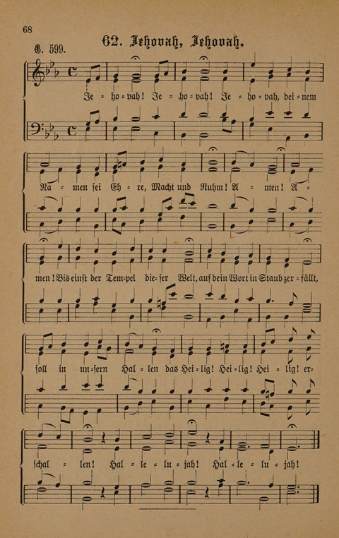 Vierstimmige Melodien: zu dem "Gesangbuch zum gottesdienstlichen und häuslichen Gebrauche in evangelischen Mennoniten-Gemeinden" (3. Auflage) page 68