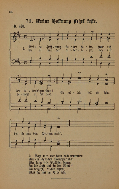 Vierstimmige Melodien: zu dem "Gesangbuch zum gottesdienstlichen und häuslichen Gebrauche in evangelischen Mennoniten-Gemeinden" (3. Auflage) page 84