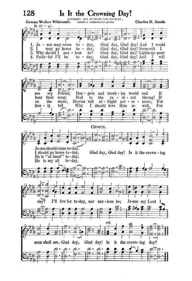Victory Songs: For the Church, Sunday School and Evangelistic Services. page 130