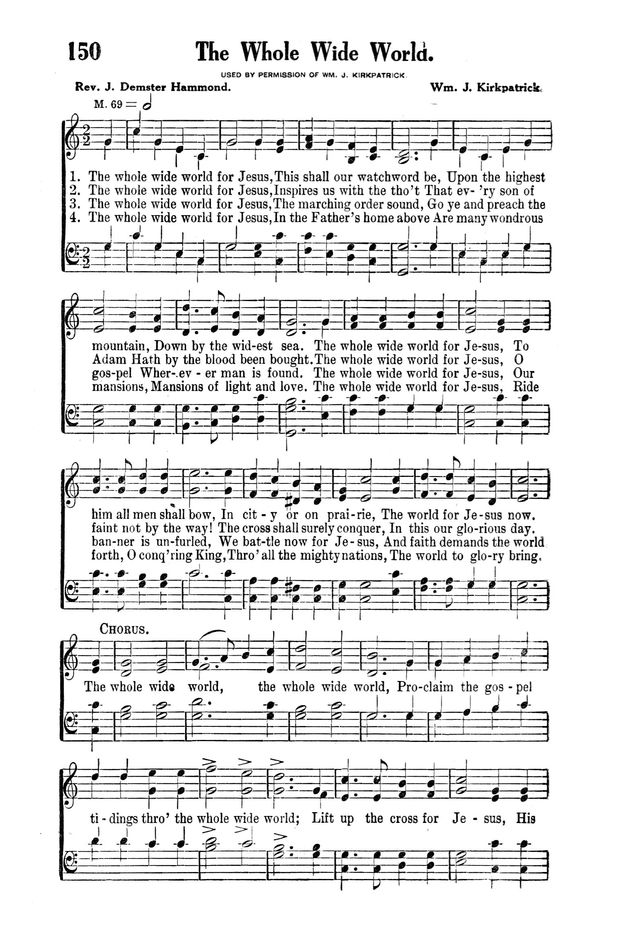 Victory Songs: For the Church, Sunday School and Evangelistic Services. page 152
