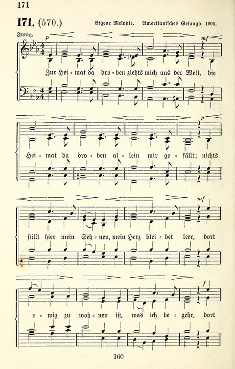 Vierstimmige Melodien für das Gesangbuch: zum gottesdienstlichen und häuslichen Gebrauch in Evangelischen Mennoniten-Gemeinden page 160