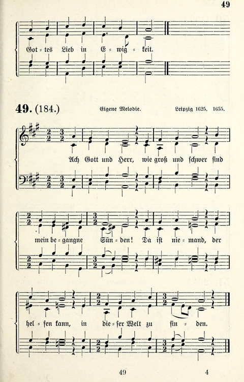 Vierstimmige Melodien für das Gesangbuch: zum gottesdienstlichen und häuslichen Gebrauch in Evangelischen Mennoniten-Gemeinden page 49