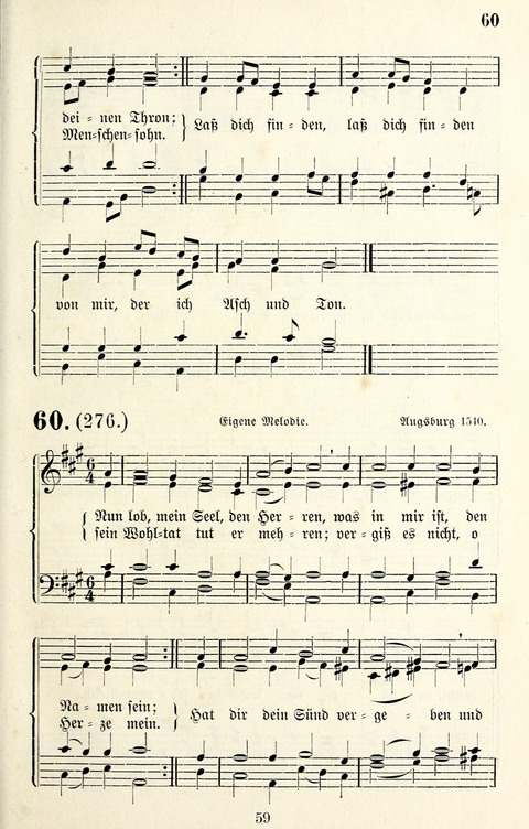 Vierstimmige Melodien für das Gesangbuch: zum gottesdienstlichen und häuslichen Gebrauch in Evangelischen Mennoniten-Gemeinden page 59