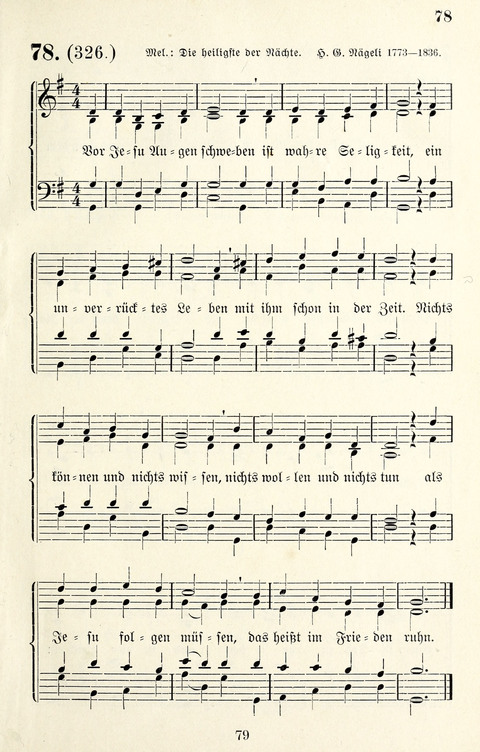 Vierstimmige Melodien für das Gesangbuch: zum gottesdienstlichen und häuslichen Gebrauch in Evangelischen Mennoniten-Gemeinden page 79
