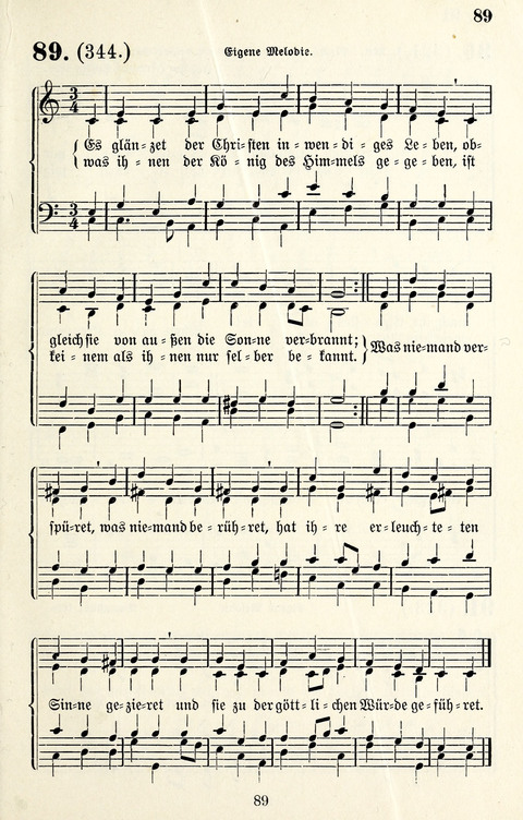 Vierstimmige Melodien für das Gesangbuch: zum gottesdienstlichen und häuslichen Gebrauch in Evangelischen Mennoniten-Gemeinden page 89