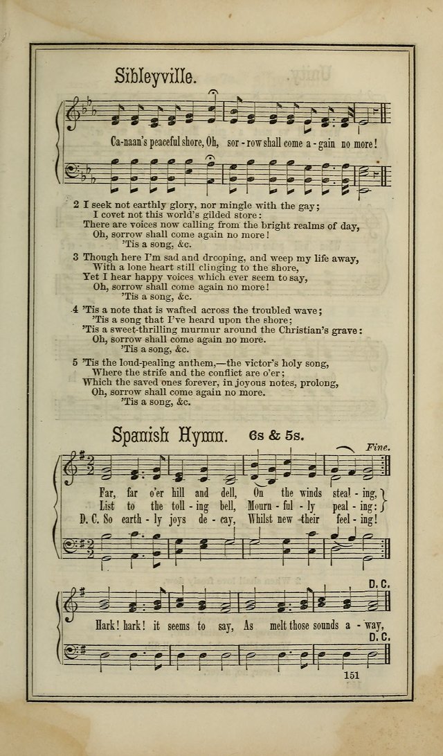 The Voice of melody: a choice collection of hymn tunes for choirs, prayer-meetings, congregations, and family use page 151