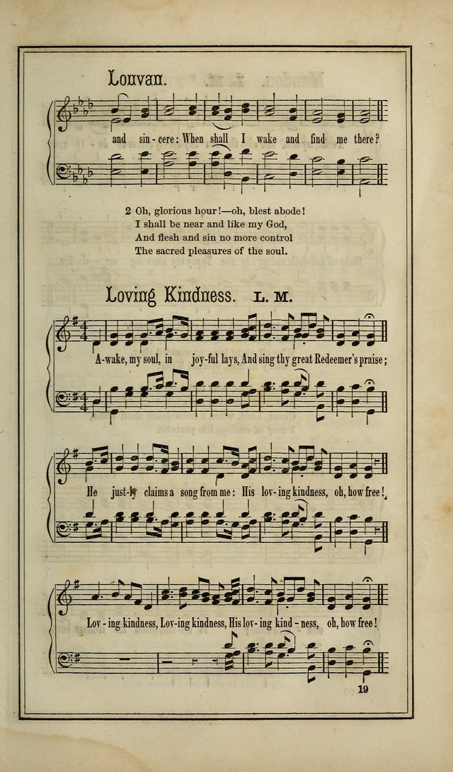 The Voice of melody: a choice collection of hymn tunes for choirs, prayer-meetings, congregations, and family use page 19