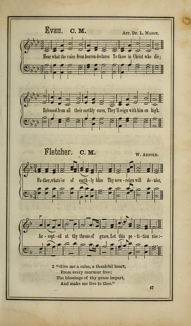 The Voice of melody: a choice collection of hymn tunes for choirs, prayer-meetings, congregations, and family use page 47