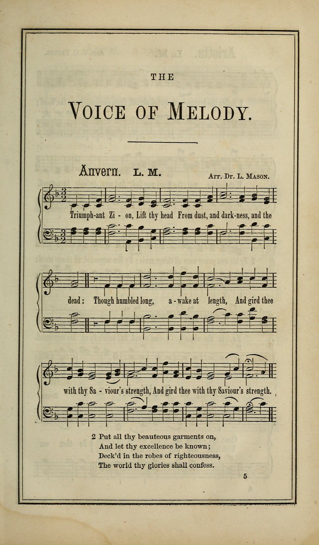 The Voice of melody: a choice collection of hymn tunes for choirs, prayer-meetings, congregations, and family use page 5