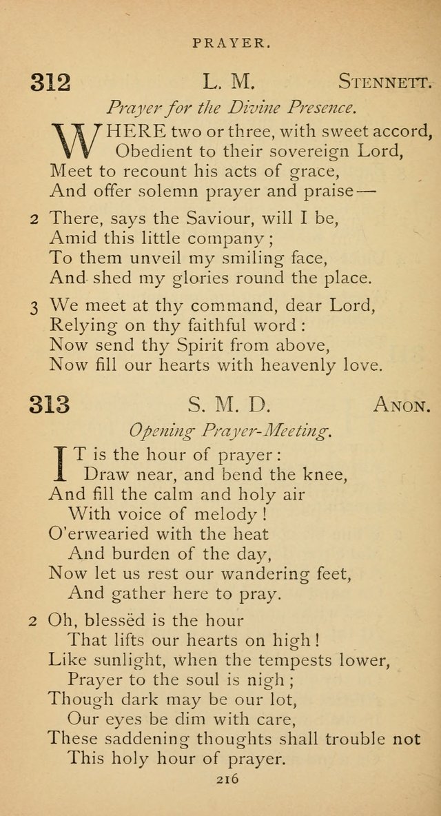The Voice of Praise: a collection of hymns for the use of the Methodist Church page 216