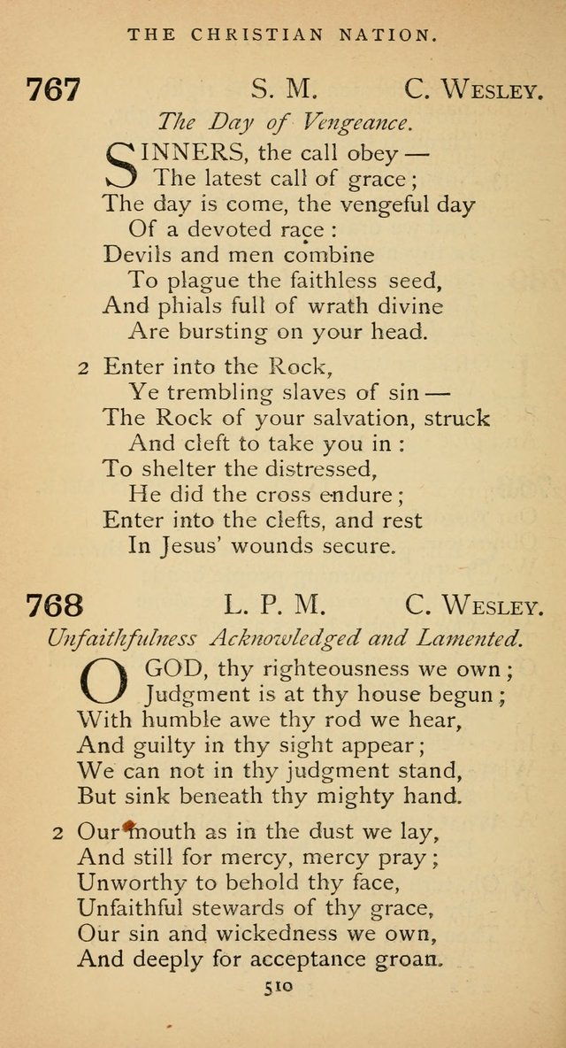 The Voice of Praise: a collection of hymns for the use of the Methodist Church page 510