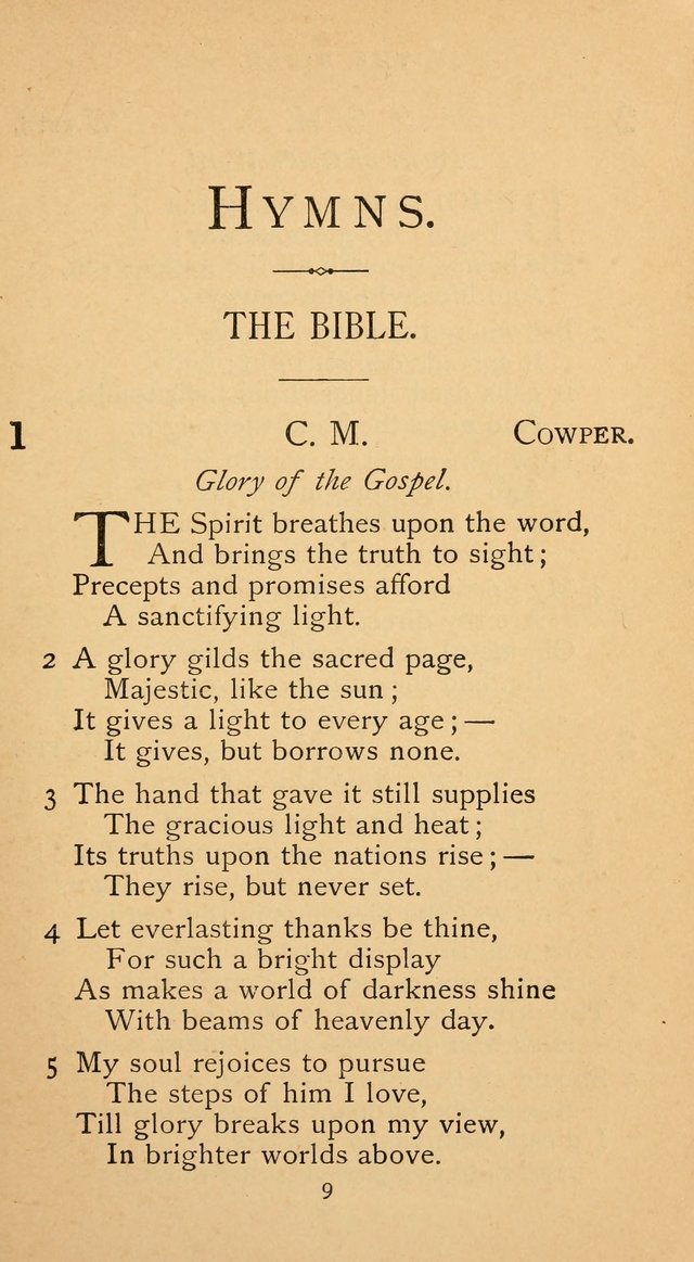 The Voice of Praise: a collection of hymns for the use of the Methodist Church page 9