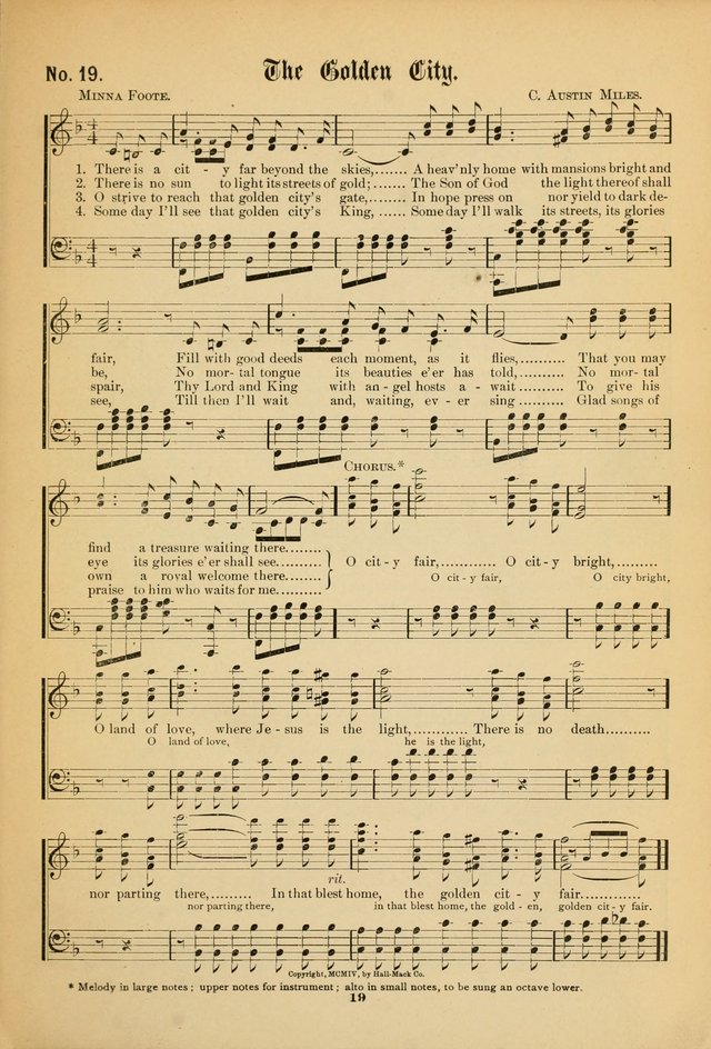 The Voice of Praise: a compilation of the very best sacred songs for use in Sunday Schools and praise services page 19