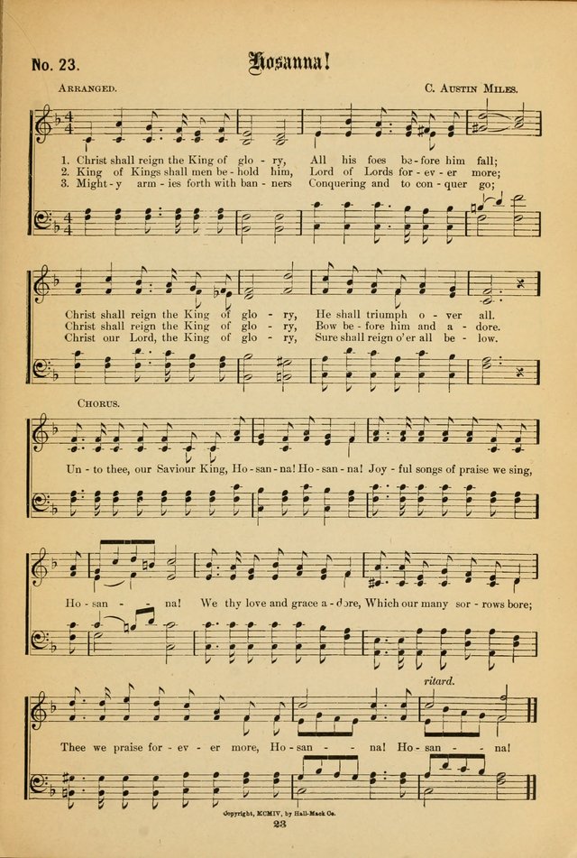 The Voice of Praise: a compilation of the very best sacred songs for use in Sunday Schools and praise services page 23