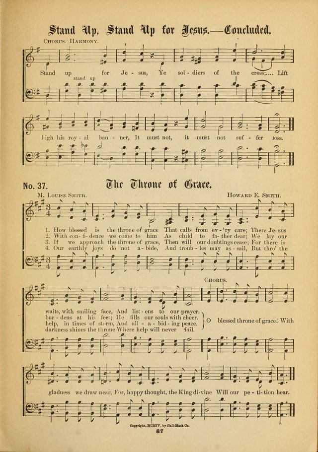 The Voice of Praise: a compilation of the very best sacred songs for use in Sunday Schools and praise services page 37