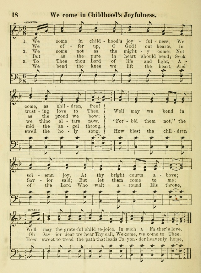 The Welcome: a book of hymns, songs and lessons for the children of the New Church (3rd ed.) page 18