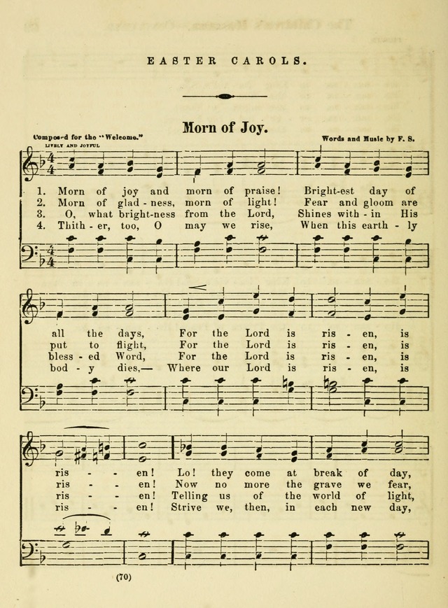 The Welcome: a book of hymns, songs and lessons for the children of the New Church (3rd ed.) page 70