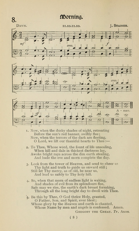 The Westminster Abbey Hymn-Book: compiled under the authority of the dean of Westminster page 8