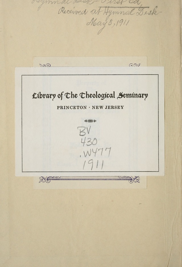 The Westminster Hymnal for congregational and social use and for the Sunday School page 1