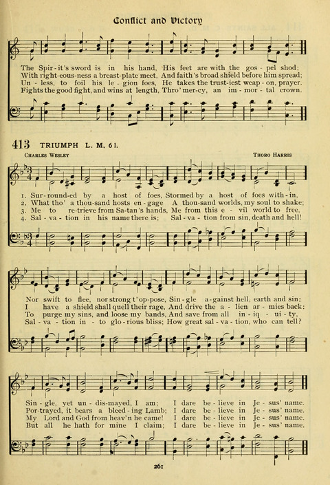 The Wesleyan Methodist Hymnal: Designed for Use in the Wesleyan Methodist Connection (or Church) of America page 261