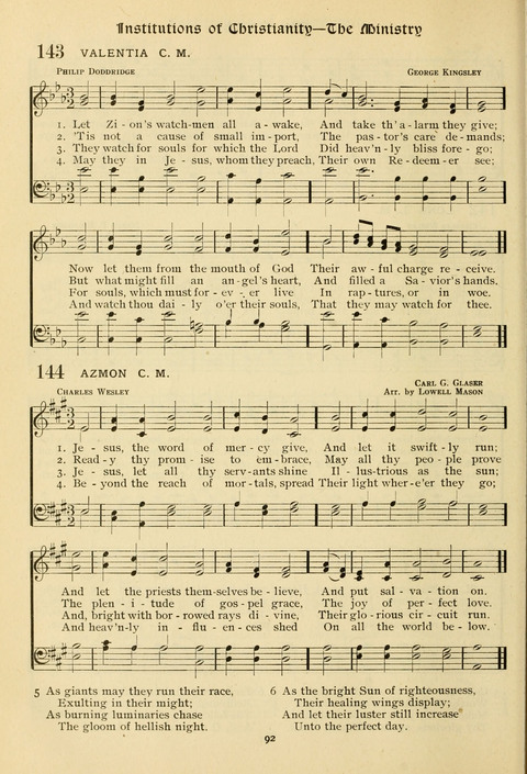The Wesleyan Methodist Hymnal: Designed for Use in the Wesleyan Methodist Connection (or Church) of America page 92