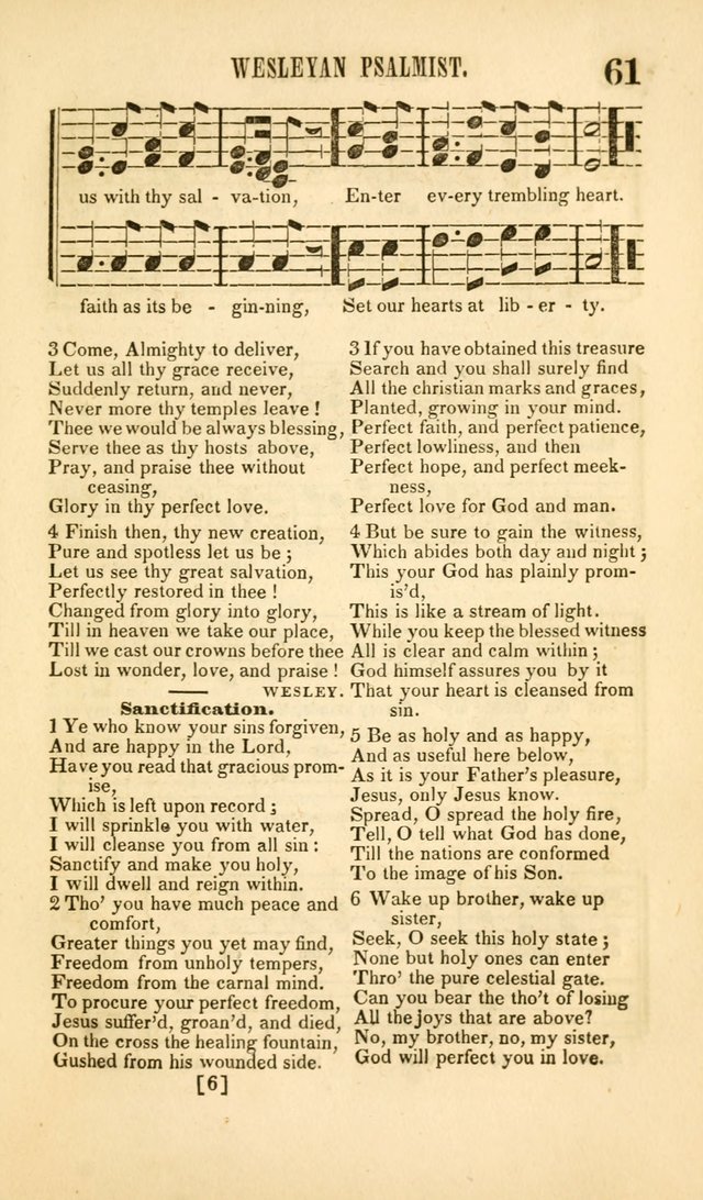 The Wesleyan Psalmist, or Songs of Canaan: a collection of hymns and tunes designed to be used at camp-meetings, and at class and prayer meetings, and other occasions of social devotion page 68