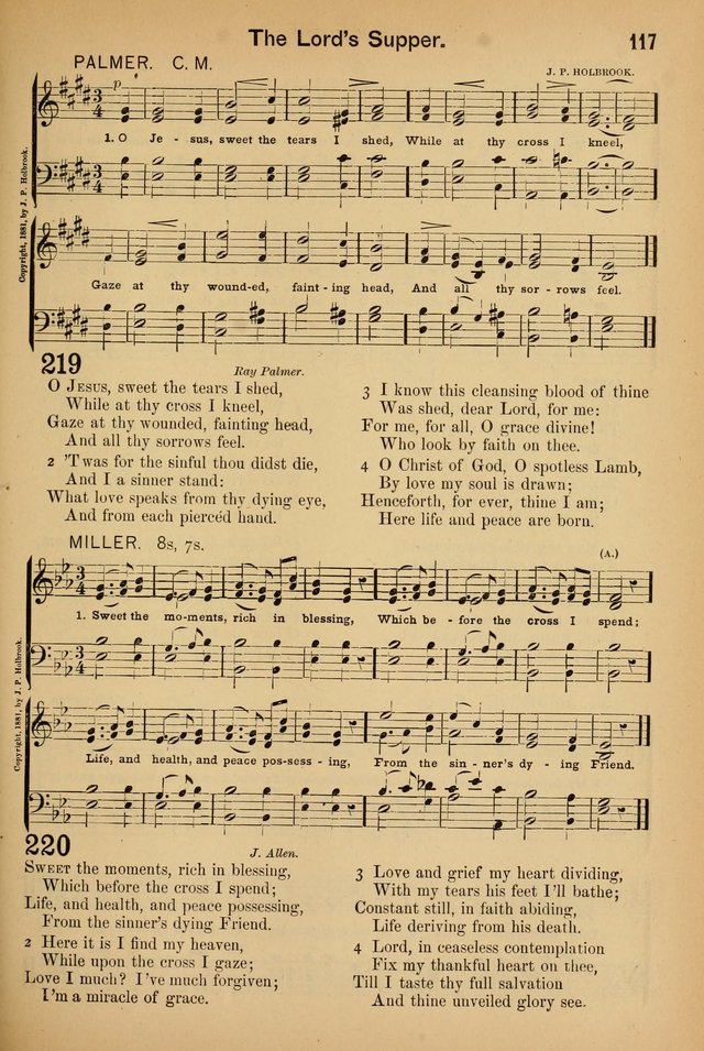 Worship in Song: a selection of hymns and tunes for the Service of the Sanctuary  page 117