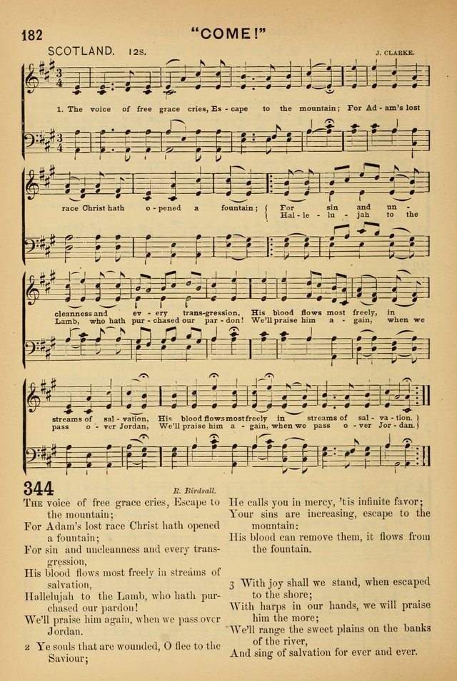 Worship in Song: a selection of hymns and tunes for the Service of the Sanctuary  page 182