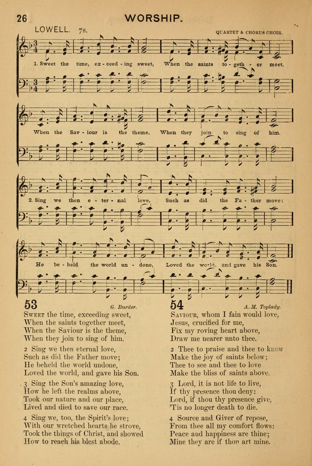 Worship in Song: a selection of hymns and tunes for the Service of the Sanctuary  page 26