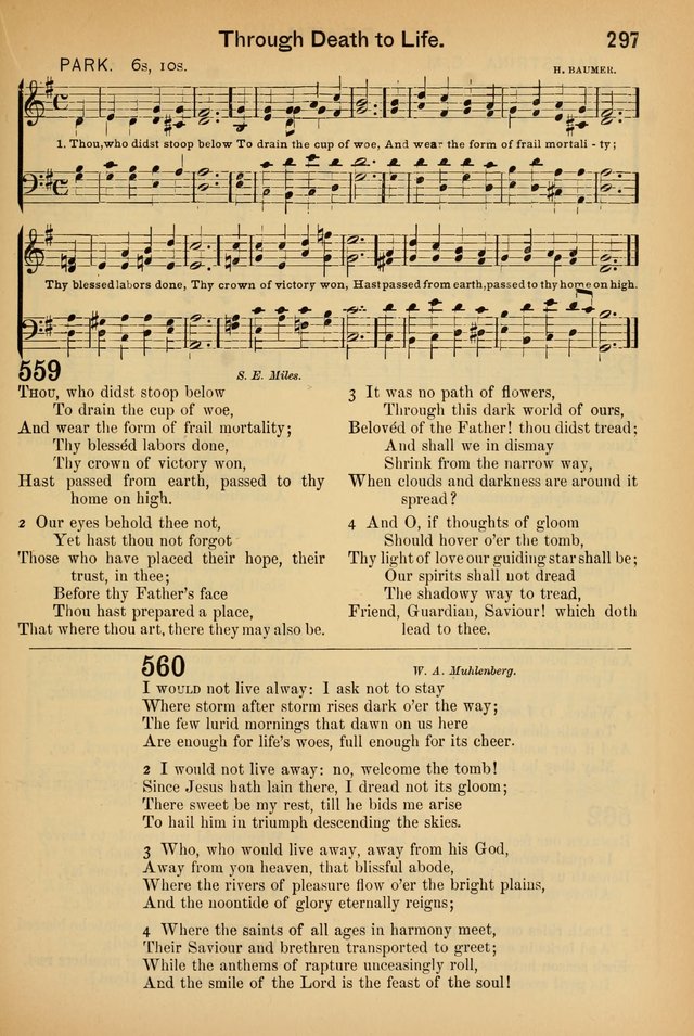 Worship in Song: a selection of hymns and tunes for the Service of the Sanctuary  page 297