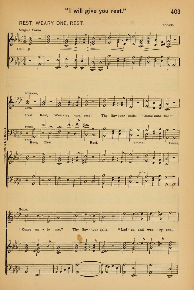 Worship in Song: a selection of hymns and tunes for the Service of the Sanctuary  page 403