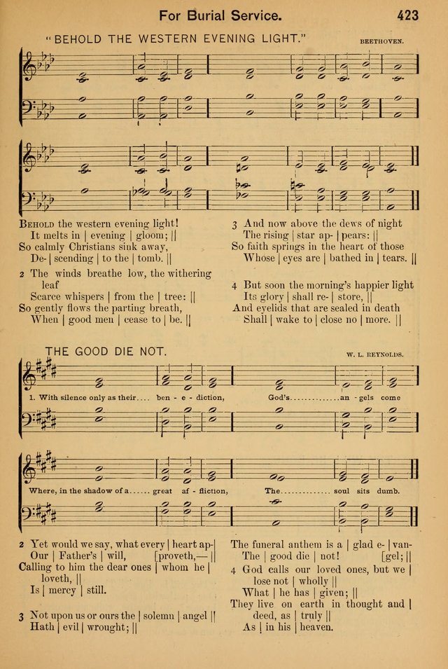 Worship in Song: a selection of hymns and tunes for the Service of the Sanctuary  page 423