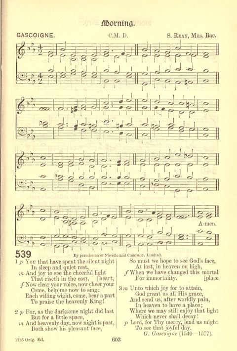 Worship Song: with accompanying tunes page 603